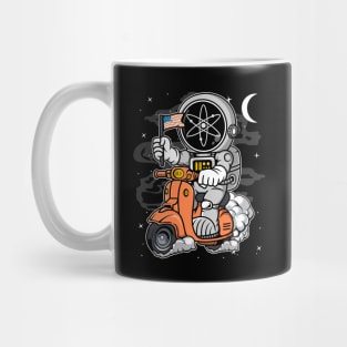 Astronaut Scooter Cosmos ATOM Coin To The Moon Crypto Token Cryptocurrency Blockchain Wallet Birthday Gift For Men Women Kids Mug